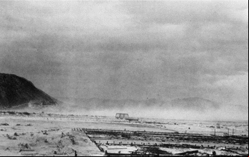 Dust storm along the Mohave River in California